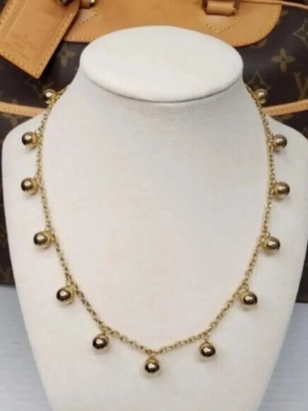 Gold-Plated Necklace with Authentic Louis Vuitton Padlock